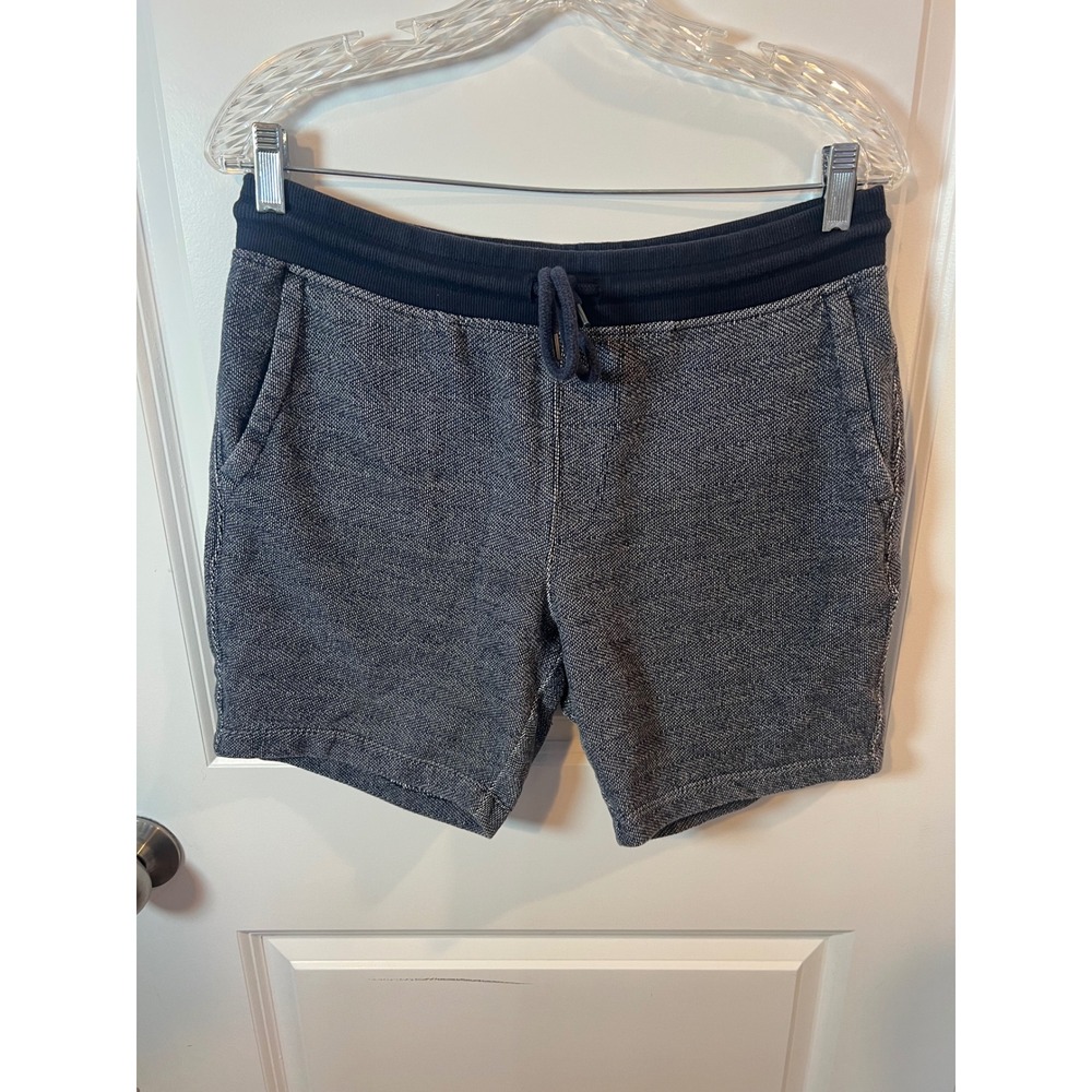Old Navy Mens Knit Shorts Textured Marled Navy Blue Size Medium - Picture 1 of 6